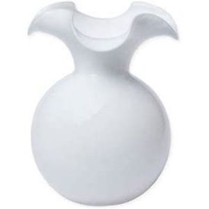 NWT Vietri White Glass Bud Vase. Italian. With Box